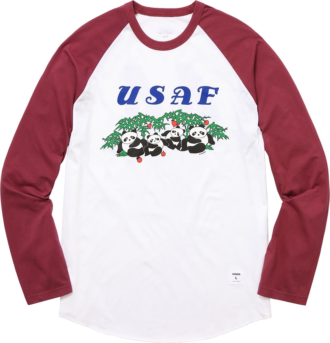 Pandas Baseball Raglan Top view 2
